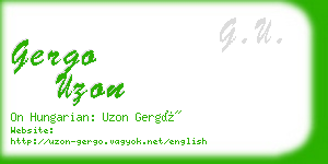 gergo uzon business card